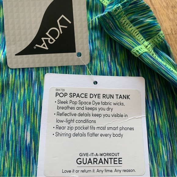 Athleta Womens Green Blue Burnout Running Athletic Tank Size Small - Picture 6 of 13